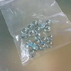 六角ロックナット 炭素鋼 亜鉛メッキ ナイロンインサート M6 x1mm 20個
