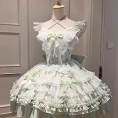 薄緑のゴスロリドレス