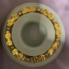 彫刻入り金メッキブレスレット 約20cm