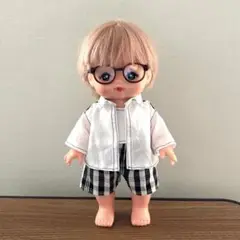 あおくん メルちゃん ◇ シャツ＋タンクトップ＋パンツ ◇ ホワイトxブラック