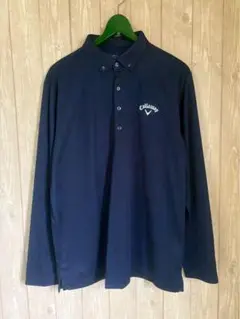 【1493】CALLAWAY 長袖ポロシャツ 紺 3Lサイズ