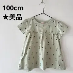 ソフトクリーム柄 半袖 パフスリーブTシャツ 100cm ★美品