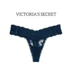 Victoria's Secret レースアップソング ネイビー Tバック S