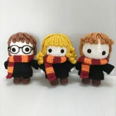 あみぐるみ　仲良し３人組