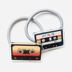 no553 レトロ80’sプレートヘアゴム1本 ハンドメイド