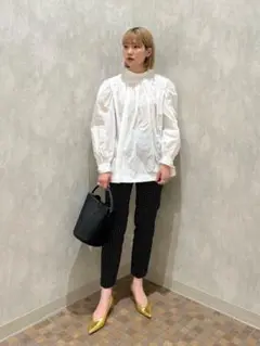 ユナイテッドアローズ　タフタ カフリボン ブラウス