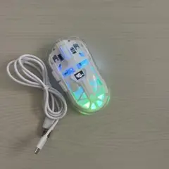 【美品】ゲーミングマウス 透明 2.4G/BT 無線 ５段階調節可能 軽量