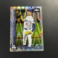 佐々木朗希 2025 Topps Chrome RAYWAVE リフラクター