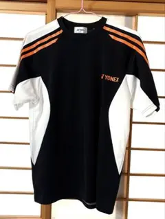 【新品 未使用】 YONEX バドミントンウェア Sサイズ 黒/白/オレンジ