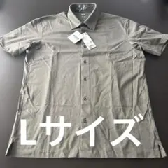 ユニクロ　メンズ　新品　エアリズムフルオープンポロシャツ　Lサイズ　カーキ