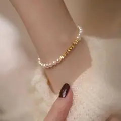 【新品】パール ブレスレット 淡水パール キレイ目 可愛い 韓国 結婚式 お洒落