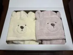 新品未使用★プティマイン抗菌防臭バスポンチョ★2枚セット クマ