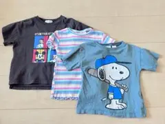 ZARA ミッキー カラフル スヌーピー 半袖 Tシャツ 90cm 80cm
