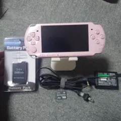 美品 ピンク PSP3000 バッテリー　充電器付き