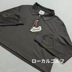 【未使用・タグ付】　Localゴルフ　レディース　刺繍ロゴ入りポロシャツ長袖　M
