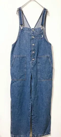 美品　Private Pause オーバーオール　サロペット　L ブルーデニム