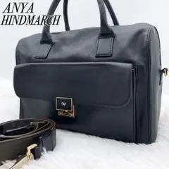美品✨ アニヤハインドマーチ カーカー バレル 2way ショルダーバッグ 黒
