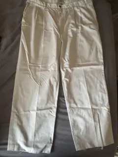ホワイト チノパン センタープレス