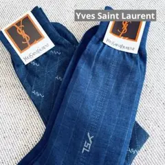 未使用【Yves Saint Laurent 】ダークブルーソックス 2足セット