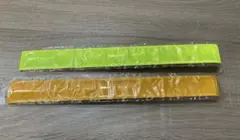 オレンジ グリーン 反射板 発光 リストバンド 2点セット