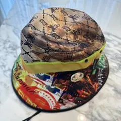 新品 MARK&LONA TL-Zig Zag スカル 総柄 バケットハット マーク＆ロナ ML スカルロゴ総柄バケットハット レディース