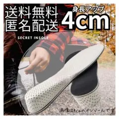 4cmUP シークレットインソール　身長アップ　中敷き　メンズ　通気性　抗菌