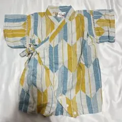 ベビー甚平 幾何学模様 70 くろわっさんすべべ