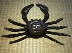 蟹 置物 銅器