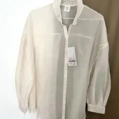 新品未使用　大きいサイズ　シアーシャツ3L アイボリー