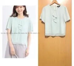 23ss 美品　リフレクト　洗える　UVカット　接触冷感　ブラウス　フリル
