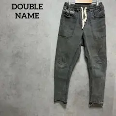 DOUBLE NAME デニムスリムサルエルイージーパンツ　レイカズン