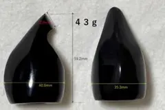 沖縄三線用　黒水牛丸型弾き爪　早弾き用　約5.92cm No54　一点物