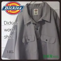90Ｓ古着Dickiesディッキーズワークシャツオーバーサイズ半袖4L
