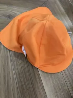 保育園 カラー 帽子 新品 タレ付き