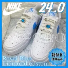 NIKE ナイキ AIR FORCE 1 エアフォース1 ブルー ダイヤ 24