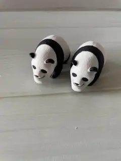ガチャガチャ　シャクレプラネット　パンダ2体セット