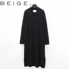 B7541■BEIGE, ベイジ ウォッシャブル ウール ニット ワンピース 4