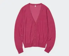 ユニクロ　UNIQLO ライトVネックカーディガン　S ピンク