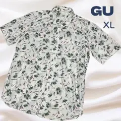 夏 GU 半袖シャツ XL ビーチプリント アロハシャツ