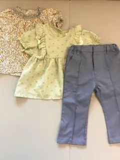petitmainプティマイン　バースデイ　パンツ　トップス　セット