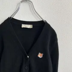 【MAISON KITSUNE】メゾンキツネ レーヨン カーディガン ブラック