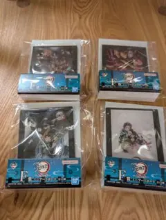 【未開封/匿名配送】鬼滅の刃一番くじ ミニアートボード×4点
