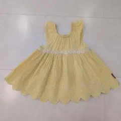 イエロー ギンガムチェック チュニックシャツ　トップス　服　90センチ