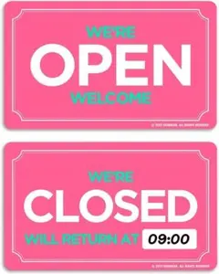 ☘️Open Closed Sign 両面オープンクローズドサイン ピンク