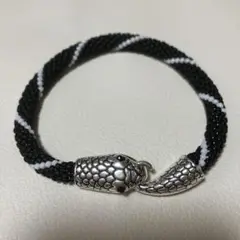蛇クラスプビーズブレスレット　18cm