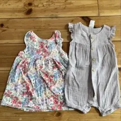 H&M 花柄ワンピース　オールインワン　セット