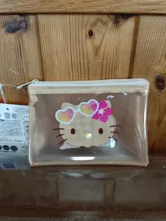 【新品未使用】ハローキティ　日焼けキティ　フラットポーチ