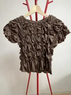 CAPRICIEUX LE'MAGE シャーリングホイップTシャツ　ブラウン