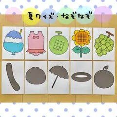 カード 夏 クイズ なぞなぞ 保育教材 ペープサート