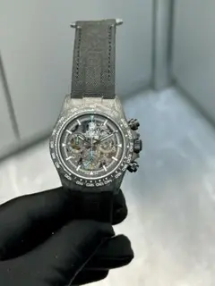 POLEX カーボンファイバー スケルトン クロノグラフ